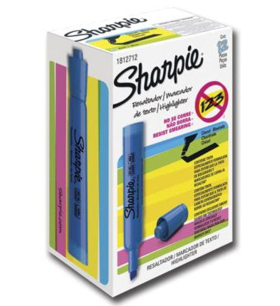Sharpie 25010B marcador 12 pieza(s) Punta de cincel Azul