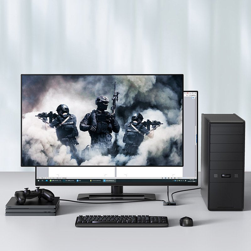 Baseus CAHUB-BC0G divisor de vídeo HDMI 3x HDMI, 3840 x 2160 Pixeles, Negro, Gris