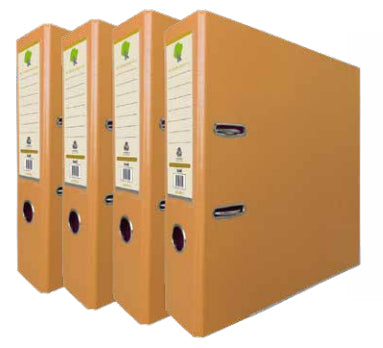Techmakro KITCARP4DR carpeta de cartón Carta Oro, Anillo D, Almacenamiento, Cloruro de polivinilo (PVC)