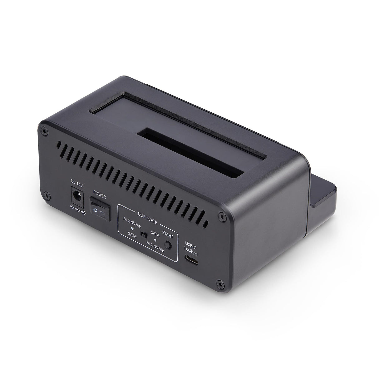 StarTech.com Clonador NVMe M.2 a SATA de 2.5/3.5 - Dock Duplicador Autónomo de 2 Bahías para SSD - Bidireccional NVMe a