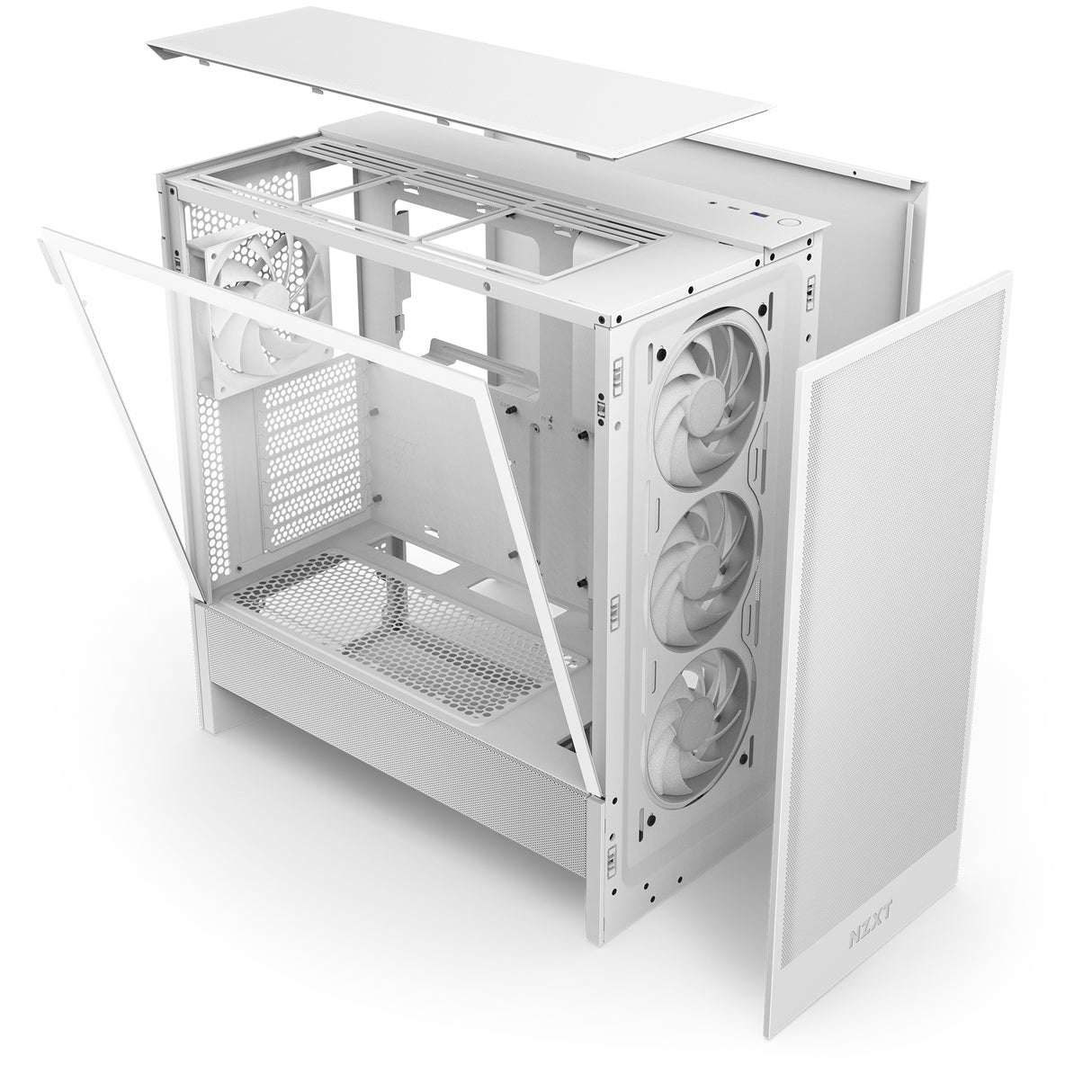 NZXT H5 Flow RGB Midi Tower Blanco, ATX, EATX, Micro ATX, CC-H52FW-R1 | Gabinetes de computadora