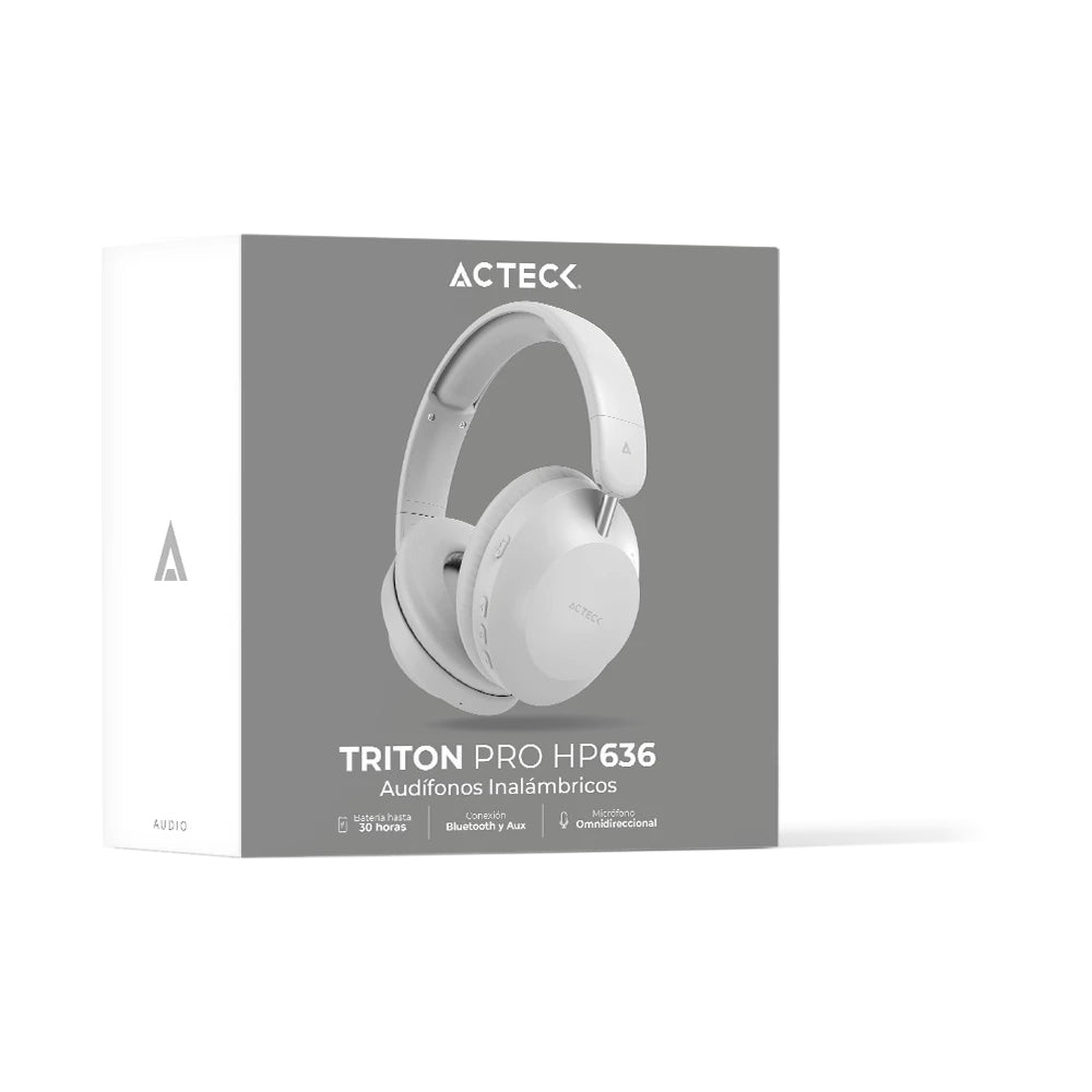 Acteck Triton Pro HP636 Auriculares Inalámbrico y alámbrico Diadema Llamadas/Música USB Tipo C Bluet