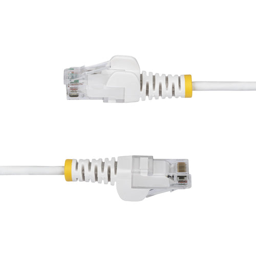 StarTech.com Cable de Red Ethernet CAT6 Delgado sin Enganches Blanco de 7m - Cable RJ45 Snagless Slim 28AWG - Alambre de