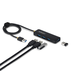 StarTech.com Hub USB-A de 4 Puertos - 5 Gbps - Ladrón USB Alimentado por el Bus USB - Concentrador de 4 Puertos - Plásti