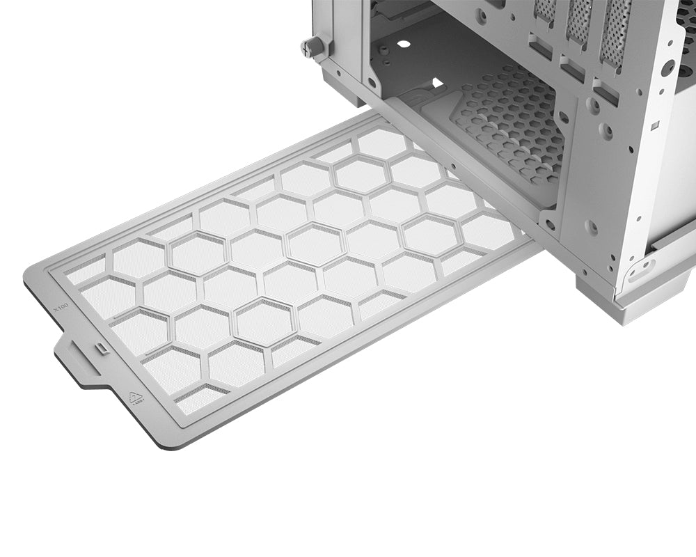 COUGAR CGR-5AD1W-RGB carcasas ordenador Metal, Nylon, Vidrio templado Midi Tower PC Blanco