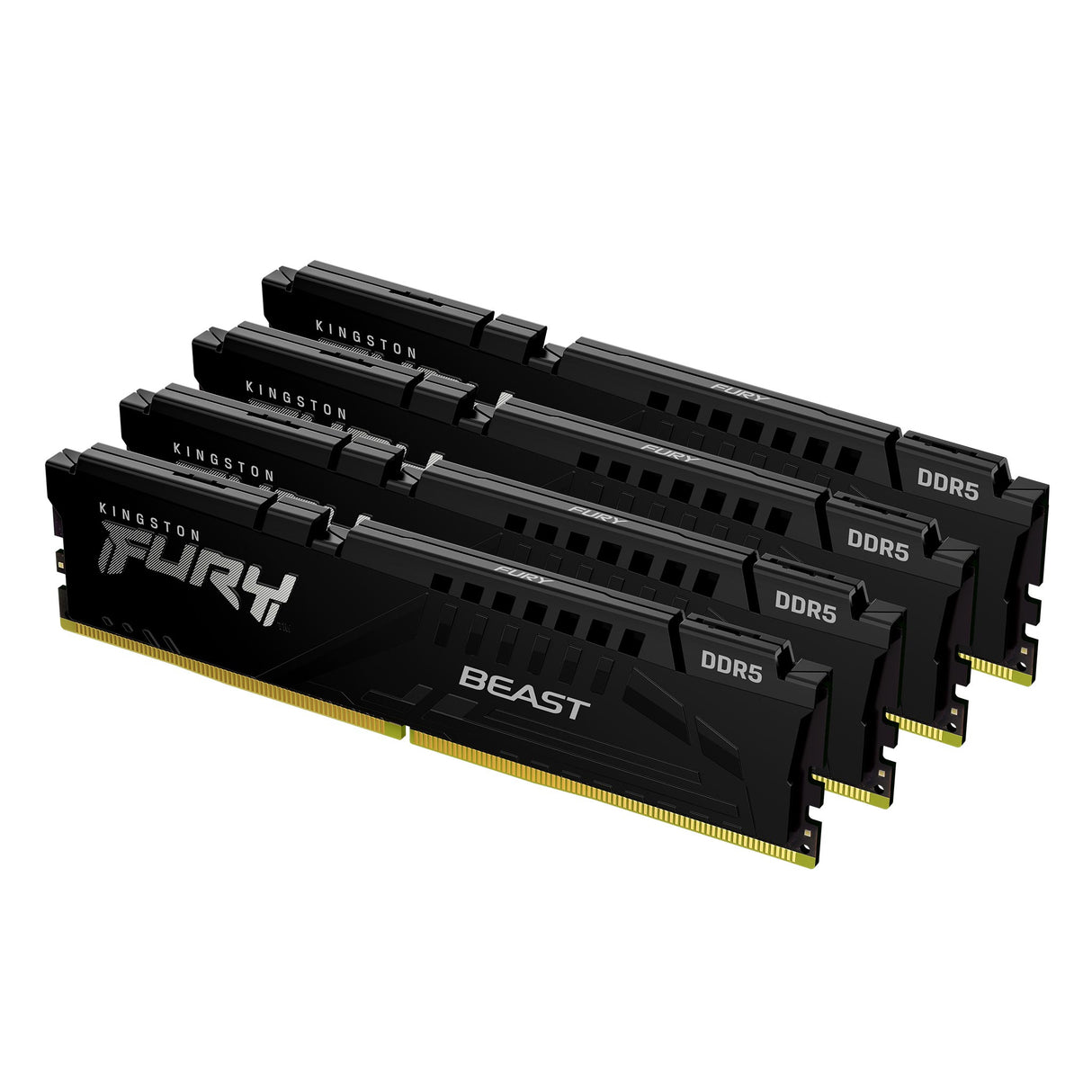 Kingston Technology 128GB 5200MT/s DDR5 CL40 DIMM (Kit de 4) FURY Beast Black XMP Memoria RAM Si 40 128 GB 4 x 32 GB