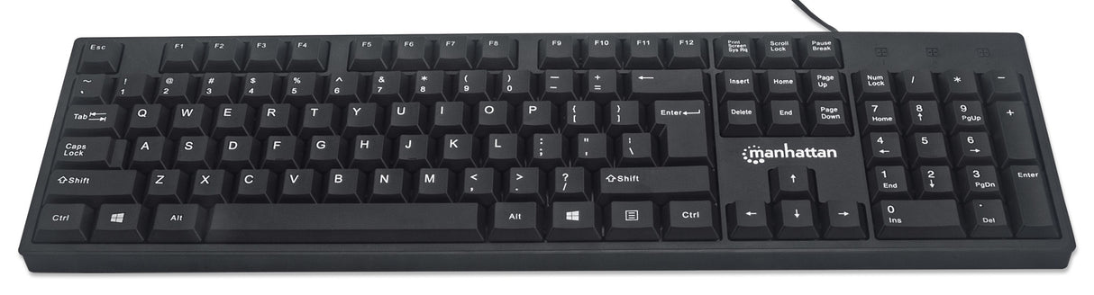 Manhattan 179324 Teclado Oficina Alámbrico USB Interruptor mecánico