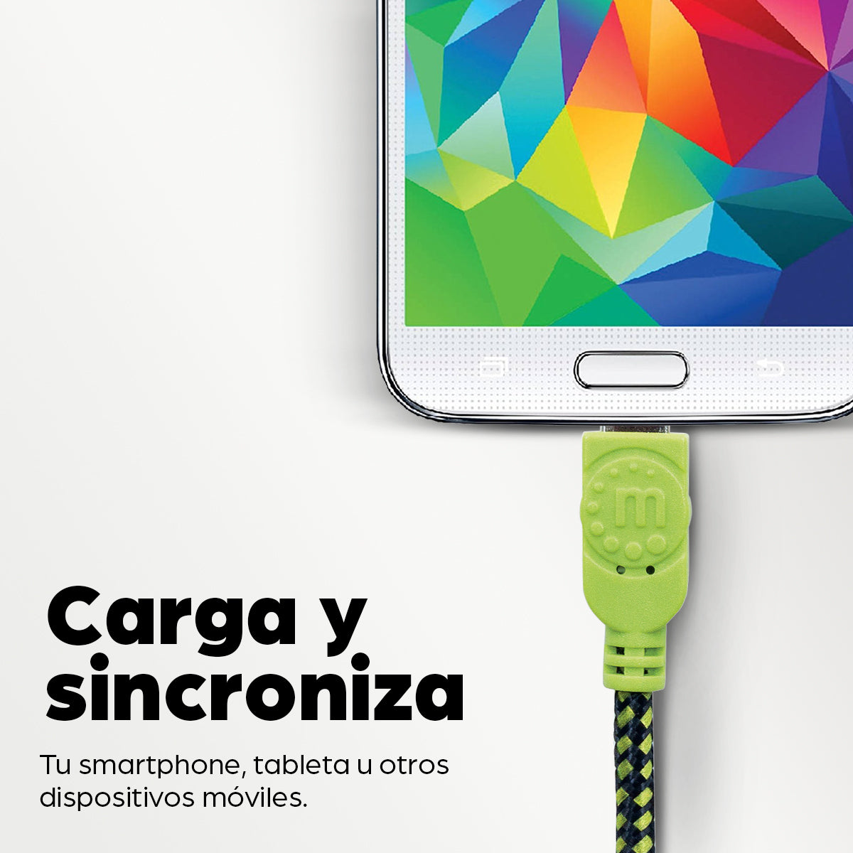 Manhattan Cable Micro-B USB de Alta Velocidad con recubrimiento textil Cable USB 2.0 USB A Micro-USB B Macho/Macho