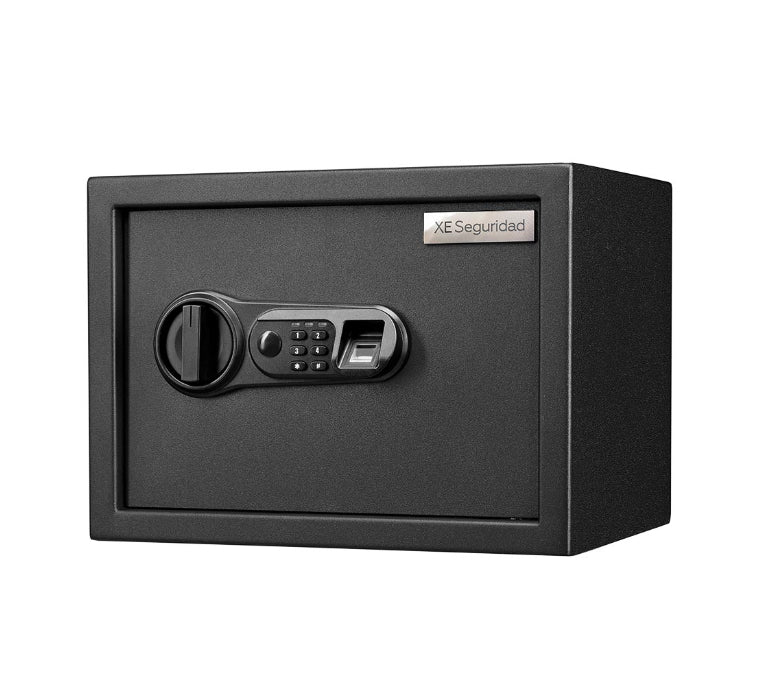 XE Seguridad CFBE-25 caja fuerte Caja fuerte portátil Negro, Cerradura con combinación, Lector de huellas dactilares, Ll