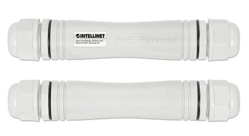 Intellinet Kit extendeur PoE+ extérieur très longue portée Fast Ethernet, étend le PoE jusqu’à 1000 m, 1 port PD jusqu’à
