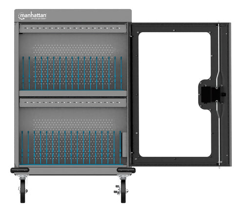 Manhattan Carro de carga USB-C (armario) para 32 dispositivos (iPad hasta 13", MacBook Air hasta 15", Chromebo