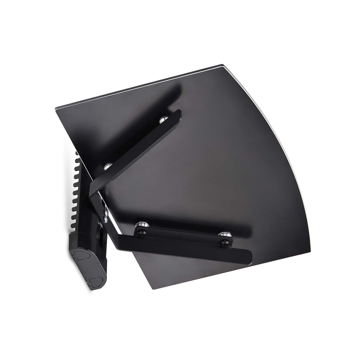 StarTech.com 1B-WALL-MOUNT-SHELF Estantes para equipos av Negro Vidrio templado 250 mm