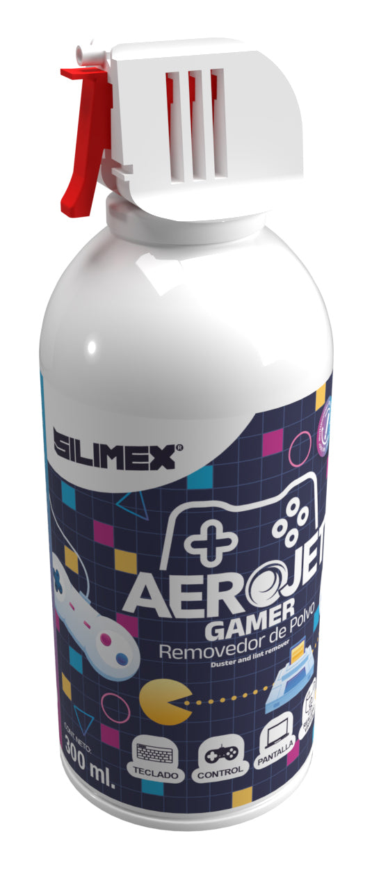 Silimex Aire Comprimido Aerojet Gamer 360° 300 ml, Removedor de Polvo