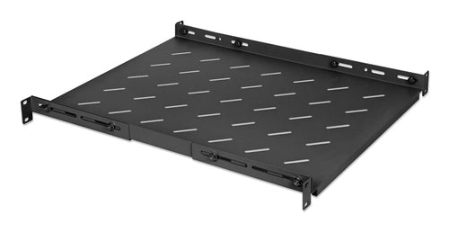 Intellinet Étagère fixe réglable 19", 1U, profondeur 550 mm, rails réglables de 550 à 750 mm, charge max. 20 kg, no
