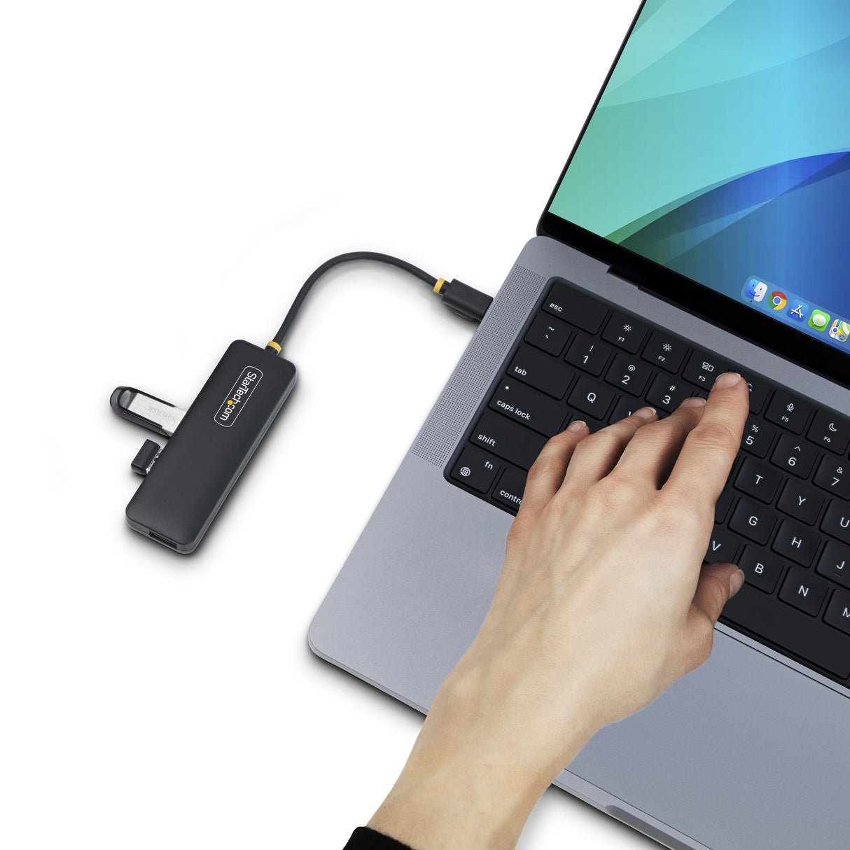 StarTech.com Hub USB-C de 4 Puertos - Ladrón USB Tipo C a 4 Puertos USB-A - Alimentado por el Bus - USB 3.0 de 5Gbps - H