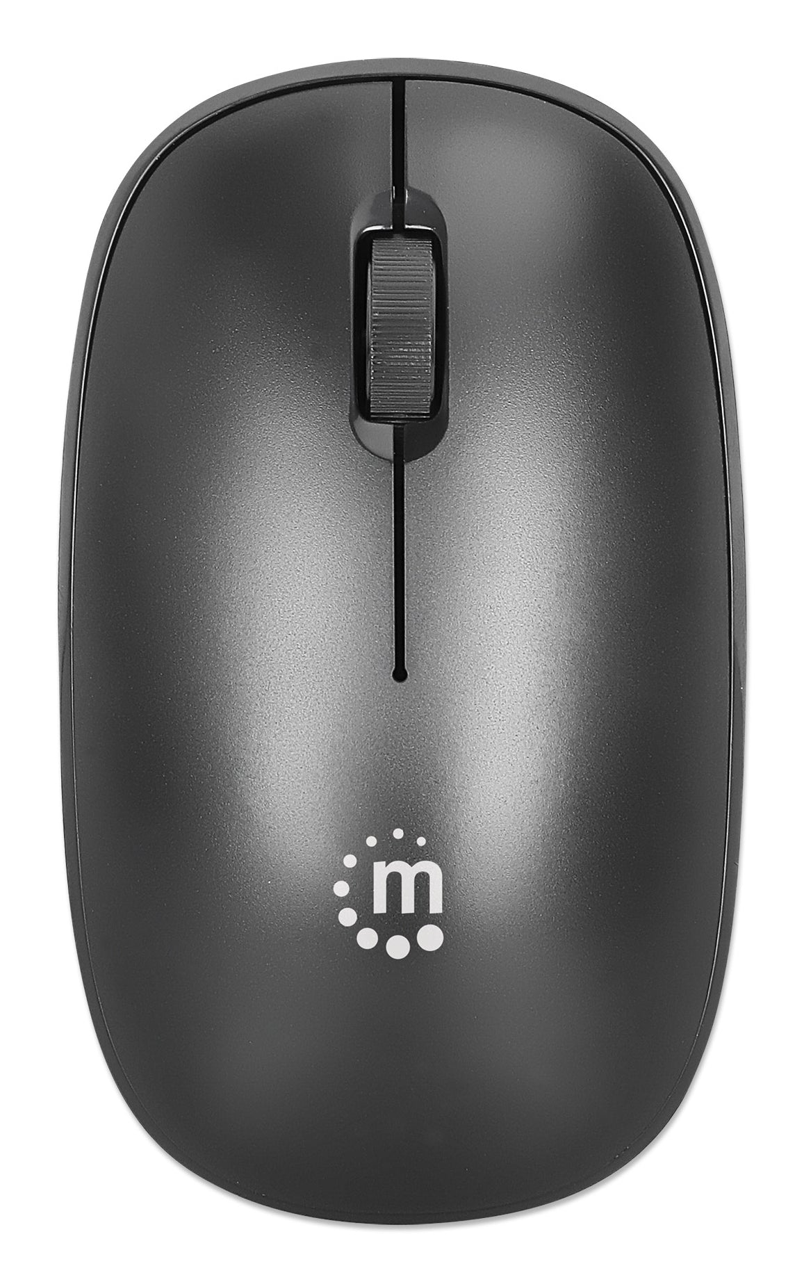 Manhattan Ratón óptico inalámbrico MW3050, negro, 1200 dpi, 2,4 GHz (hasta 10 m), USB, ambidiestro, 3 botones con rueda, receptor nano USB-A, pila AA incluida, base de baja fricción, garantía 3 años Ratón 1 Vertical Universal Óptico