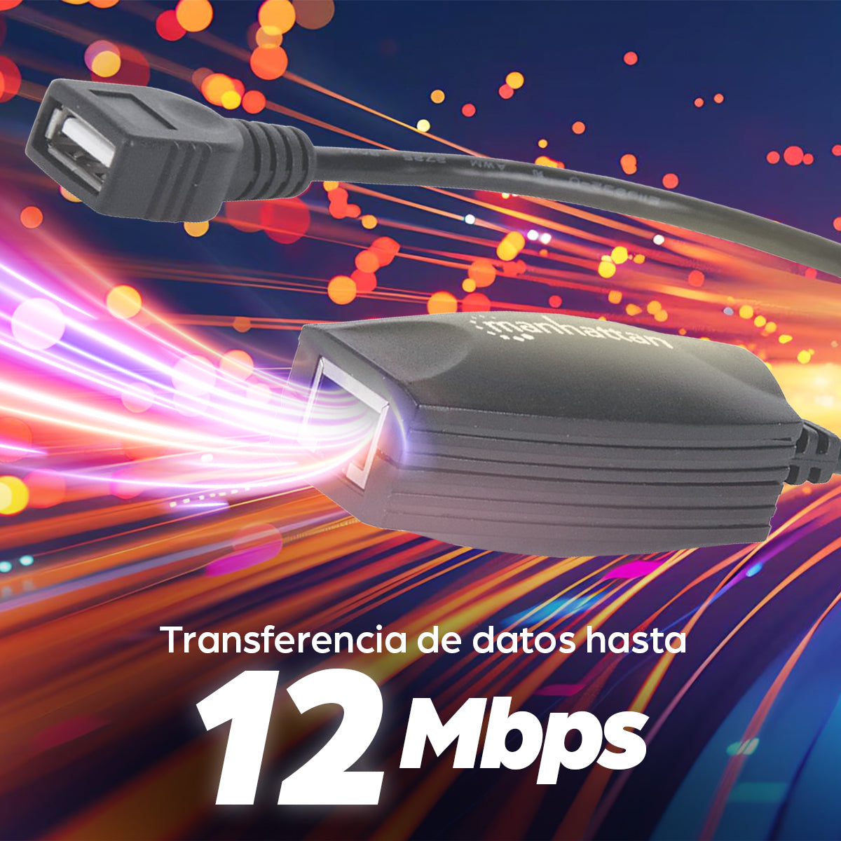 Manhattan Extensor de línea USB tarjetas de red Alámbrico USB Ethernet 2