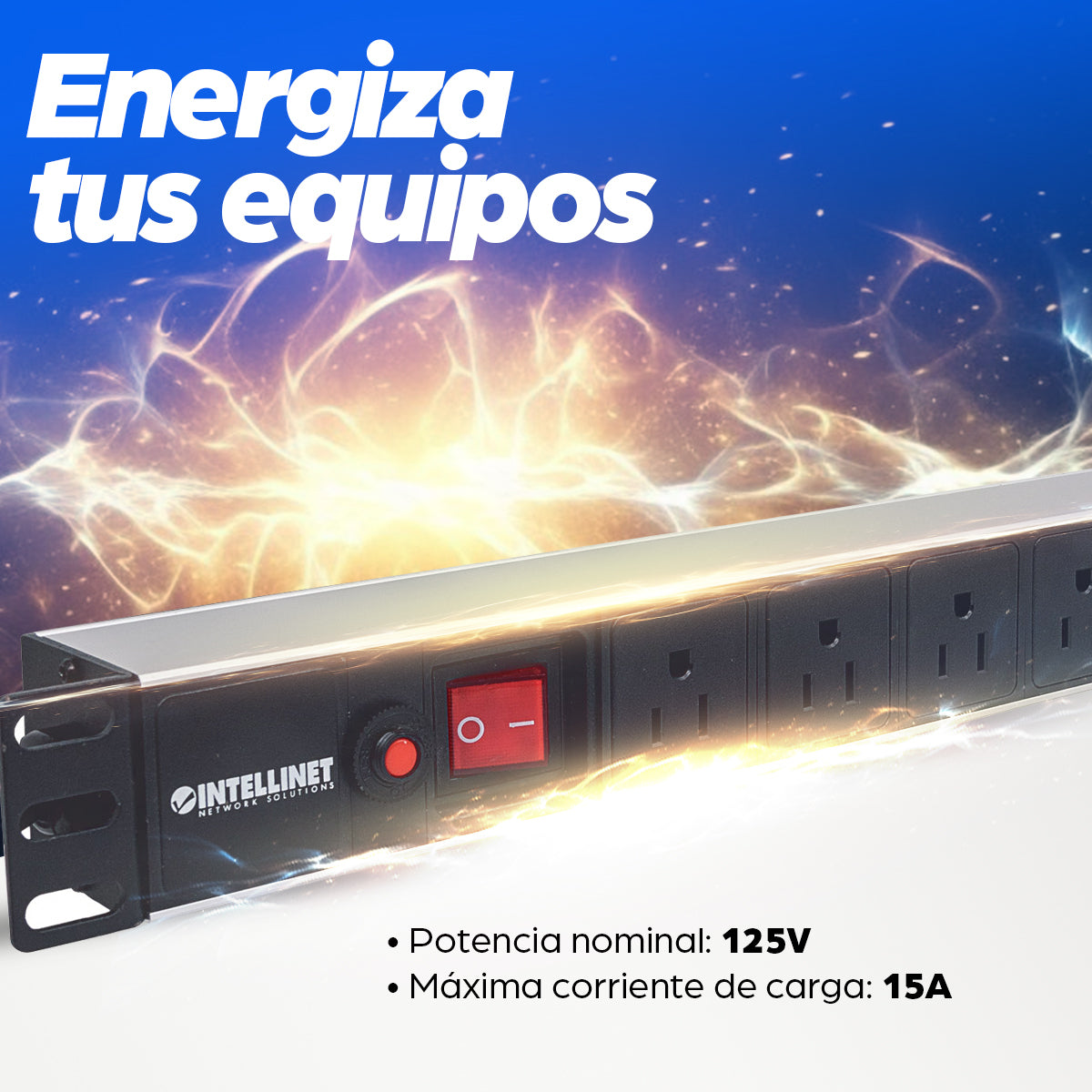 BARRA INT PDU 8 CONTACTOS 1 UNIDAD PARA RACK Y GABINETE