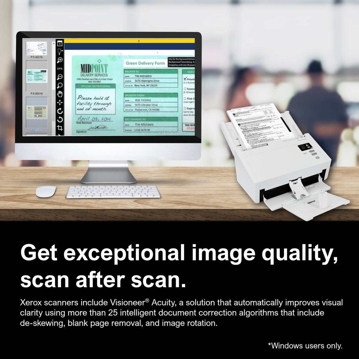 Visioneer XEROX D50 DOCUMENT SCANNER Escáneres 216 x 6096 mm 600 x 600 DPI Escáner con alimentador automático de documen