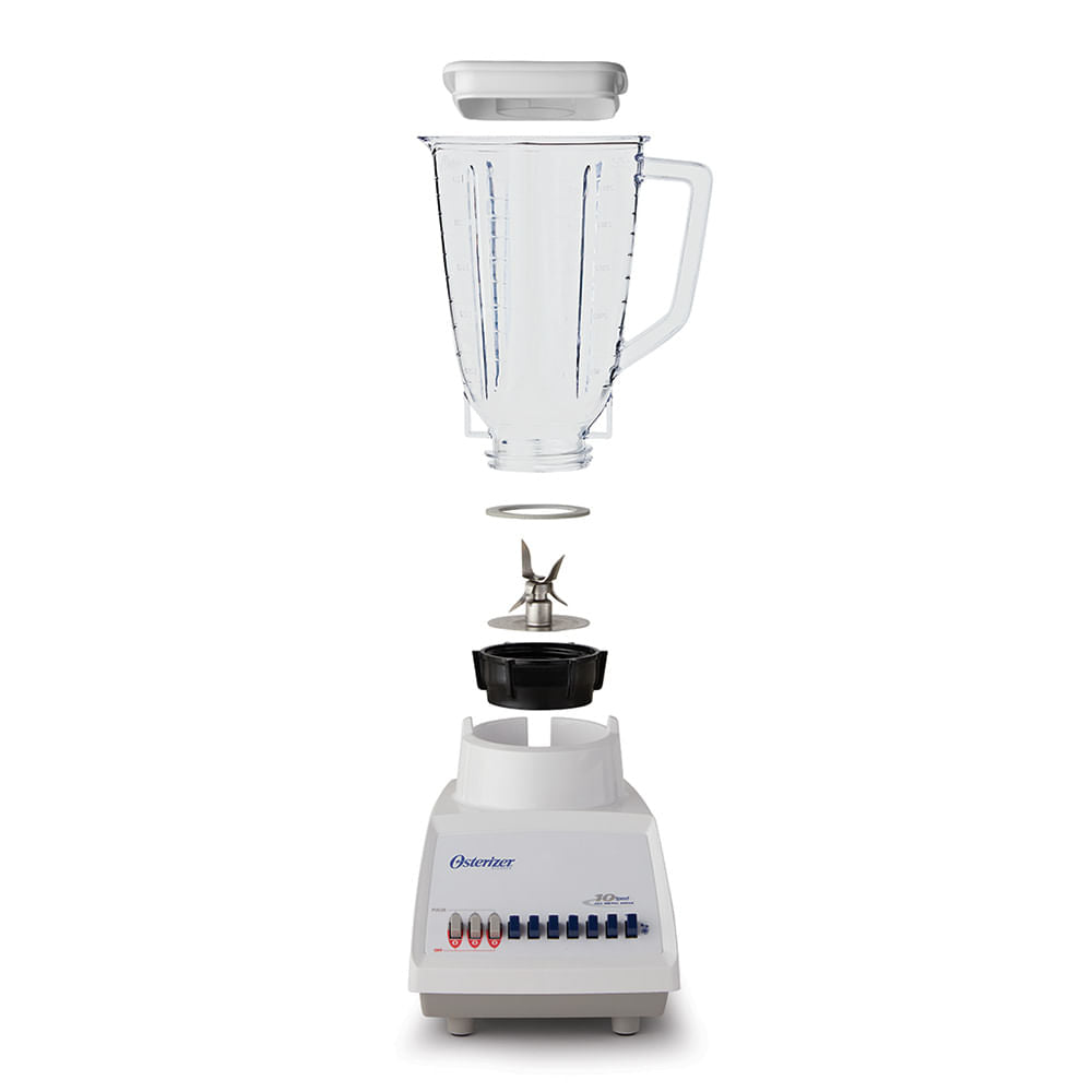 Oster BLST4108 licuadora 1.25 L Batidora de mesa 800 W Blanco, Función de pulso