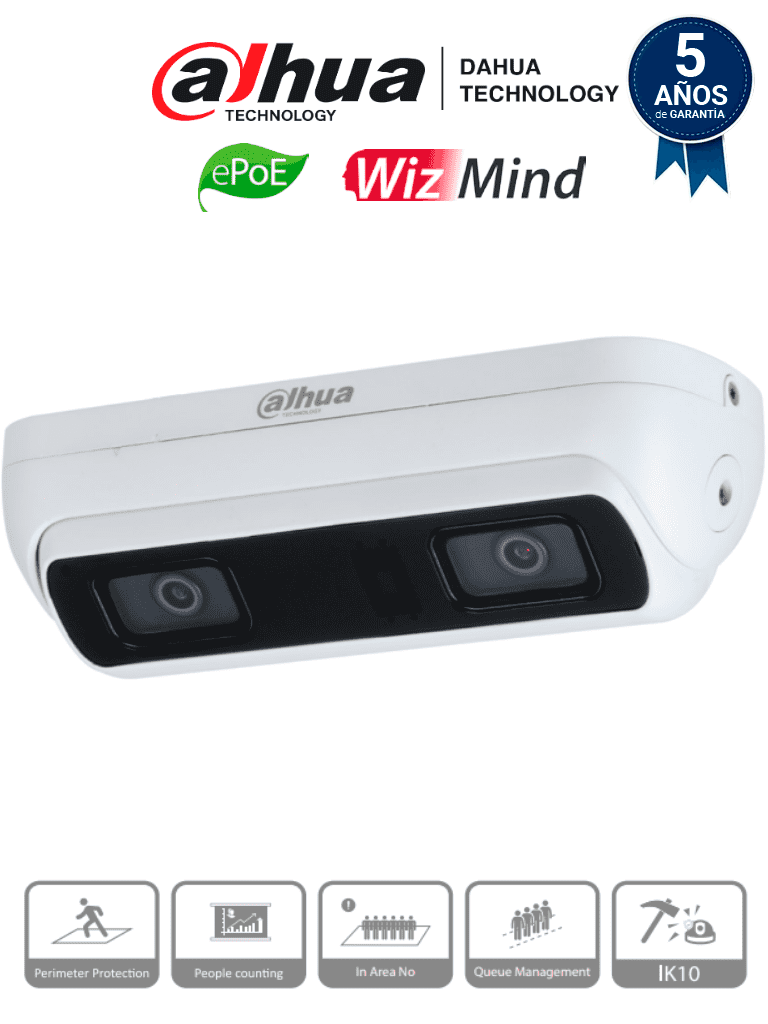 Dahua Cámara IP Dual 3 MP, Lente 3.6 mm, IR 20 mts, IP67, ePoE