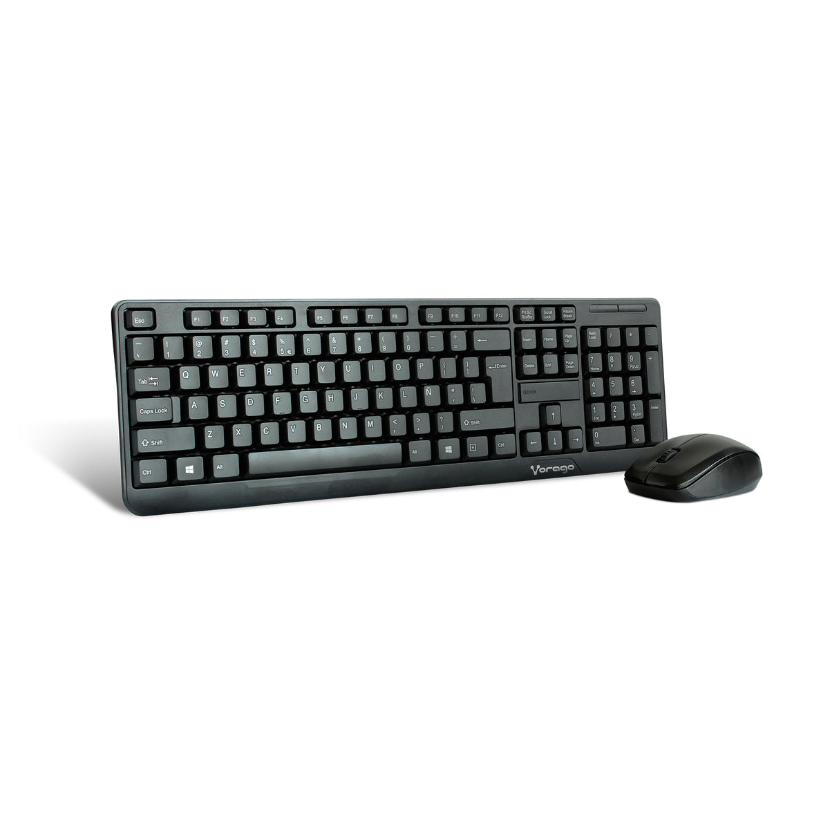 KIT TECLADO Y MOUSE VORAGO KM-302 INALÁMBRICO NEGRO, 2.4GHz, 10M ALCANCE, COMPATIBLE WINDOWS/MAC