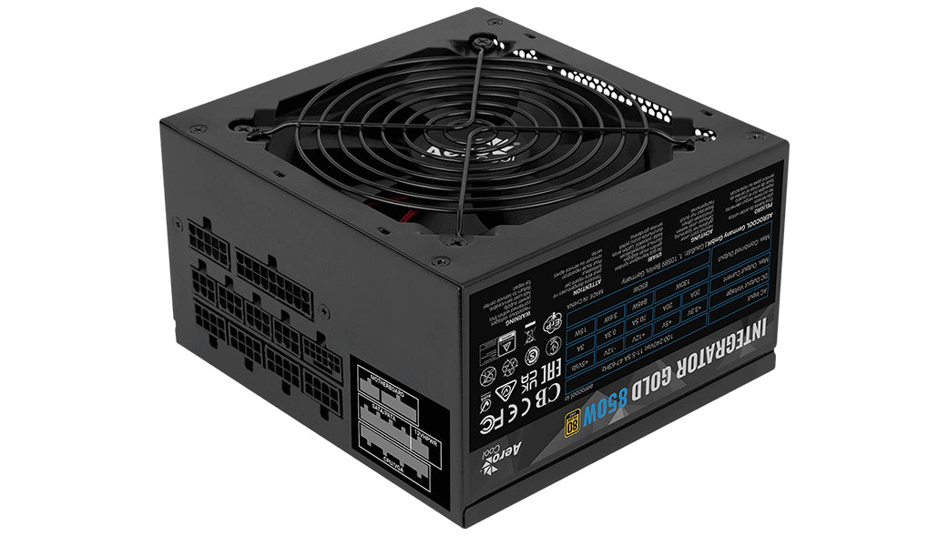 Aerocool Integrator Gold 850W unidad de fuente de alimentación 20+4 pin ATX ATX Negro