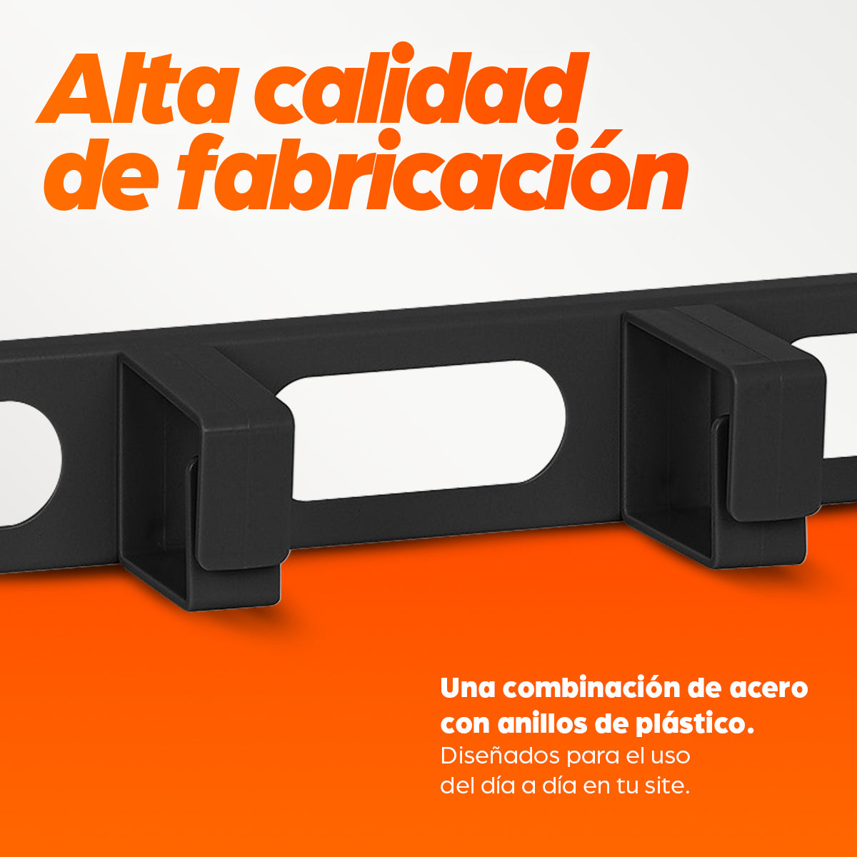 Intellinet Panneau de gestion des câbles 19", 1U, 4 anneaux plastiques courts, noir Accesorios para rack Panel de g