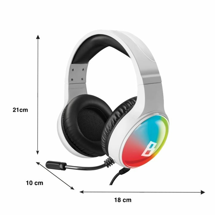 MITZU BASH-4206WH audífono y auriculare Auriculares Alámbrico Diadema Juego Blanco