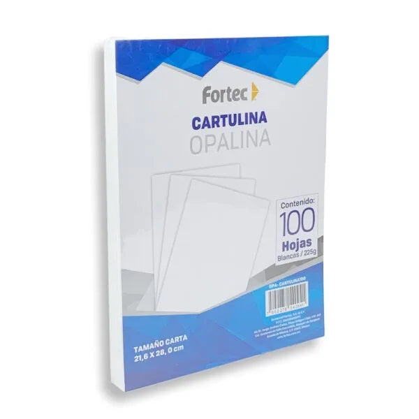 Fortec OPA-CARTULINA 100 papel para impresora de inyección de tinta Carta (215.9x279.4 mm) 100 hojas, Impresión láser/in