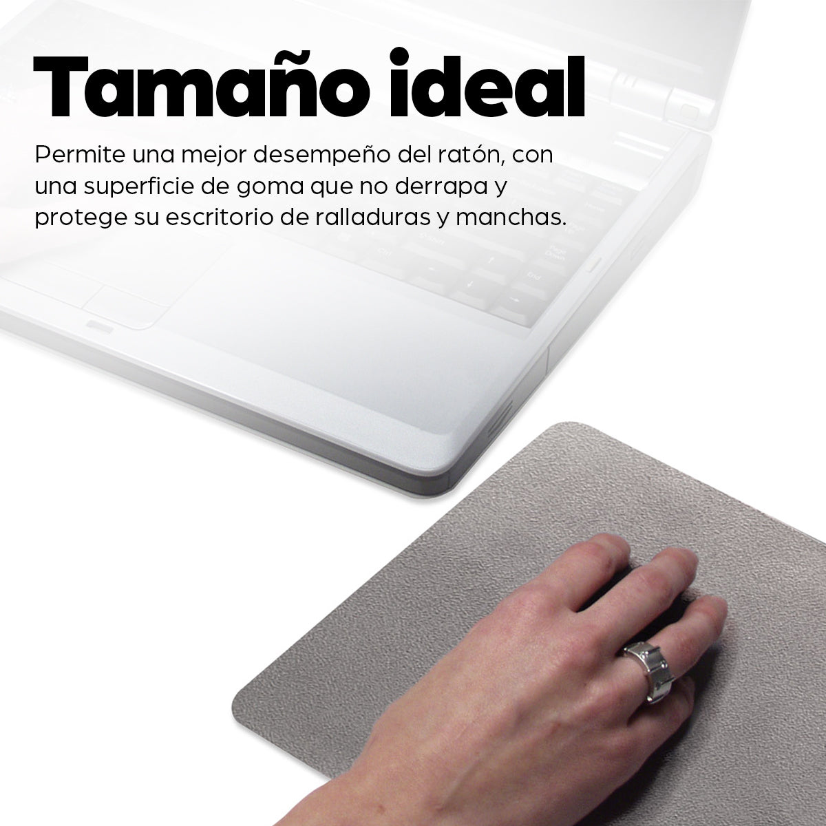 Manhattan Mouse Pad Multipropósitos Ratón Monocromo Gris 225 mm 170 mm