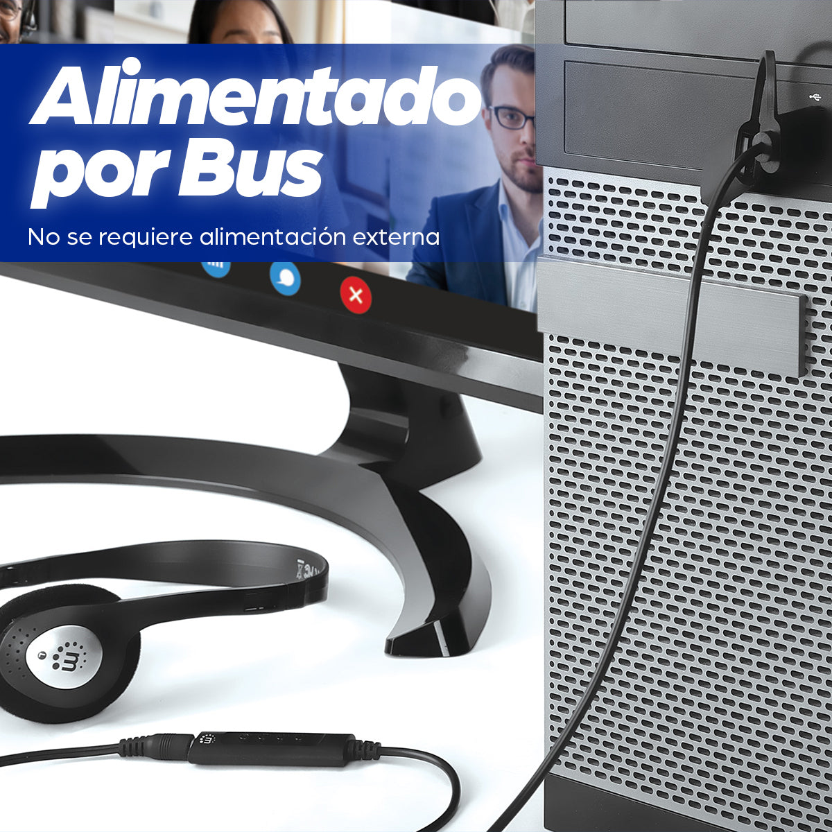 Manhattan 153560 divisores de audio USB-C & USB-A USB-A & 3.5 mm Macho Hembra