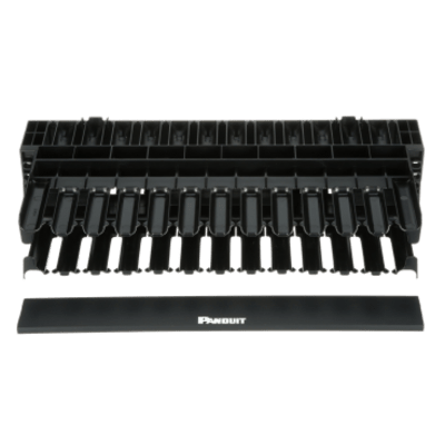 NCMH2 - Organizador de Cables Horizontal / Doble Frontal y Posterior / Rack 19in / 2UR / 1.75in de Altura