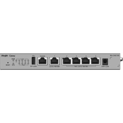 RG-CNC105 - Ruijie Controlador de Red (CNC) / Todo en Uno AC-Router-Switch PoE / 5 Puertos 2.5G RG-CNC105