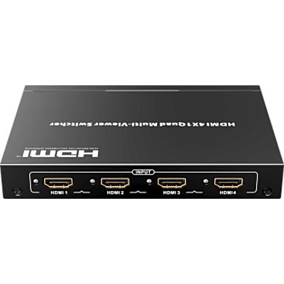TT401MS - Switch Multiviewer HDMI / 4 Entradas a 1 Salida / 1080p @ 60Hz / Quad / Full Screen / Dual / Control Remoto