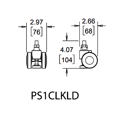PS1CLKLD - Hoffman Kit de Ruedas y Niveladores para Gabinete / 900 lb (408 kg) / Material Compuesto Negro