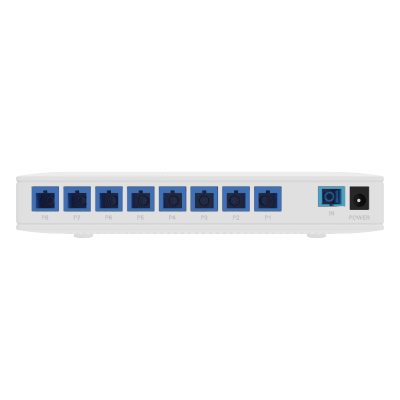 V1808PU - Splitter Activo 1x8 para Alimentación de 8 Dispositivos POF, puertos SC/UPC