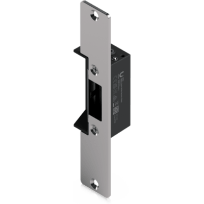 UACC-LOCK-STRIKE-SECURE-15MM - Contrachapa eléctrica de alta seguridad tipo Fail-Secure (normalmente cerrada), fuerza de sujeción de hasta 1,200 kg (2,645 lb) y profundidad de pestillo de 15 mm