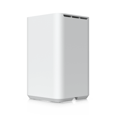 UNAS-2-W - NAS Compacto de Escritorio / 2 Bahías 3.5" SATA / Puerto 2.5 GbE / USB-C 5 Gbps / PoE++ 60 W / Pantalla LCD 1.47"