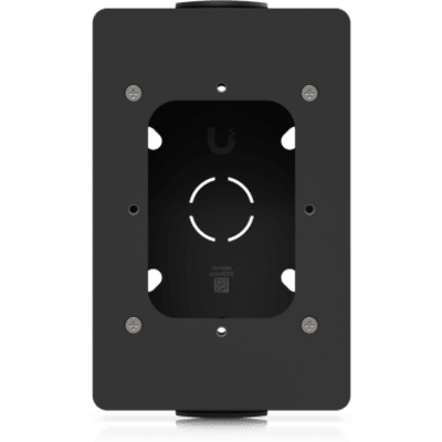 UACC-READER-JB-B - Caja de conexiones para lectores de acceso UniFi y visores de intercomunicación que admite montaje en superficie plana y fijación a conductos de 3/4". Color Negro