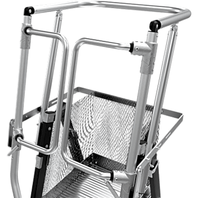 CAGE-ADJ-59 - Escalera con Jaula de Seguridad de 5-9 ft (1.5-2.74 m)/ Tipo IAA / Capacidad 375 lbs (170 kg) / Control de Descenso.