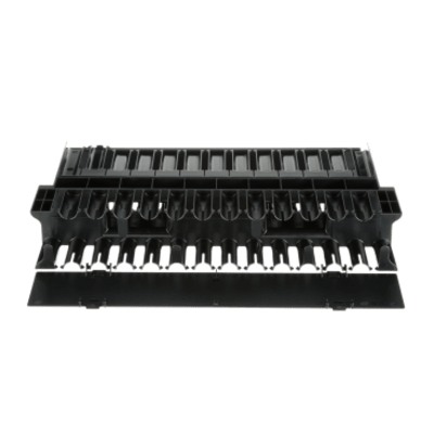 NCMH2 - Organizador de Cables Horizontal / Doble Frontal y Posterior / Rack 19in / 2UR / 1.75in de Altura