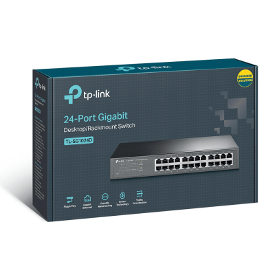 TL-SG1024D - TP-Link TL-SG1024D dispositivo de redes No administrado 24 Gigabit Ethernet (10/100/1000) 24