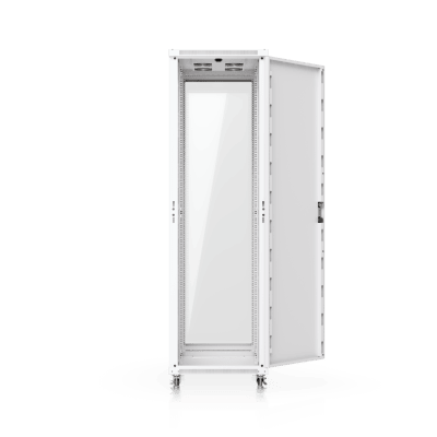 UACC-RACK-42U-1000-G - Gabinete Rack de Piso / 42U / 600 x 1000 mm (23.6 x 39.4') / Carga 800 kg (1763.7 lb) / Ventiladores con Sensor Térmico / Puerta Vidrio Templado / Ruedas Bloqueables