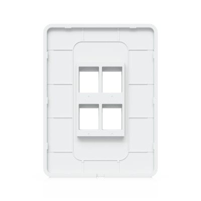 UACC-WP-KEYSTONE-V-4P - Placa Keystone / 4 Puertos / Superficie Pintable / Montaje 1-Gang / Paquete 4 Piezas
