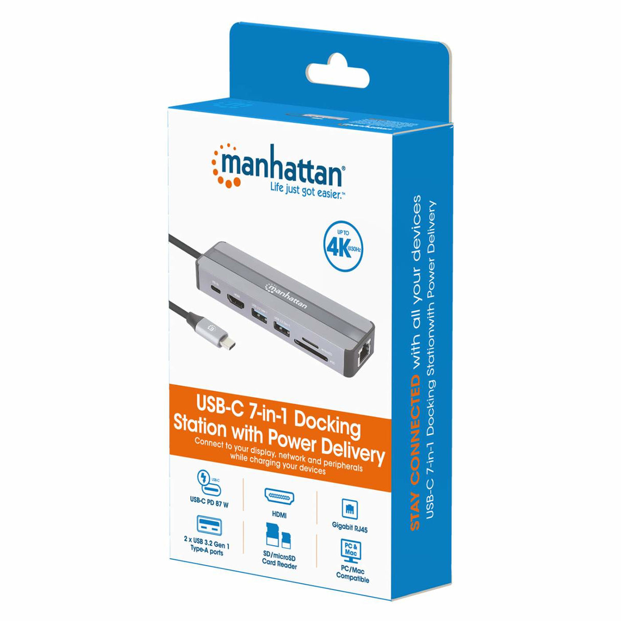 Manhattan 153928 Laptop Alámbrico USB 3.2 Gen 1 (3.1 Gen 1) Type-C 2 1