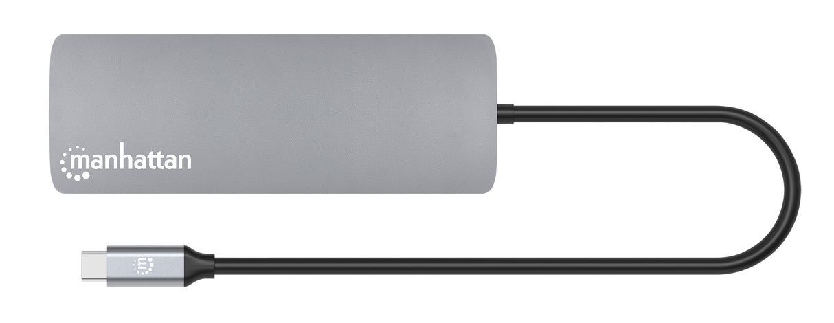Manhattan Dock/hub USB-C con lector de tarjetas, puertos (7): Ethernet, HDMI, 3x USB-A y 2x USB-C, c