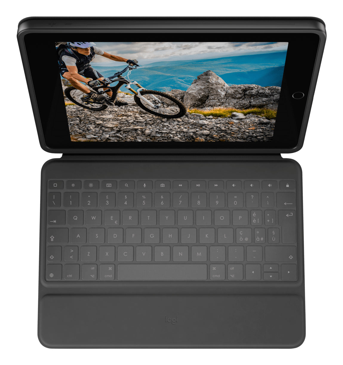 Logitech Rugged Folio Teclado QWERTY Apple {loc-value} Grafito