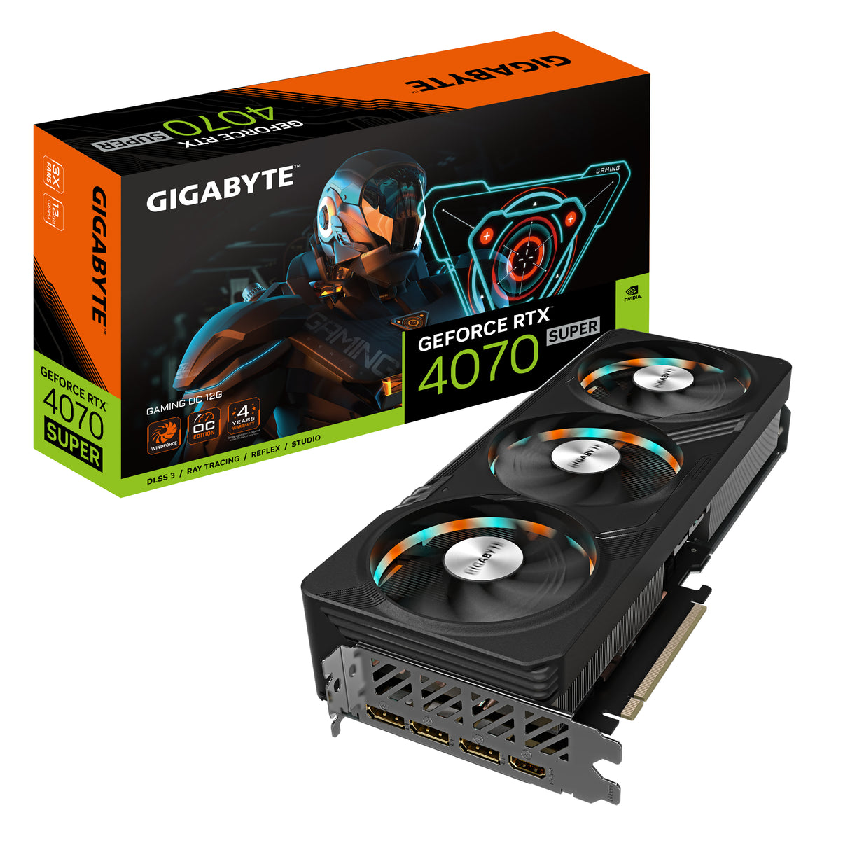 GIGABYTE GeForce RTX 4070 SUPER GAMING OC 12G tarjetas gráficas Si NVIDIA GeForce RTX 4070 SUPER 2565 MHz