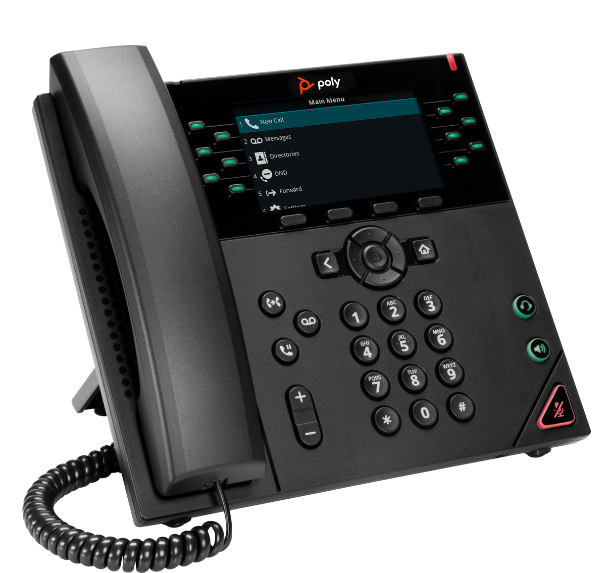 HP Poly Teléfono IP Poly VVX 450 de 12 líneas y habilitado para alimentación a través de Ethernet (PoE) Teléfonos IP Tel